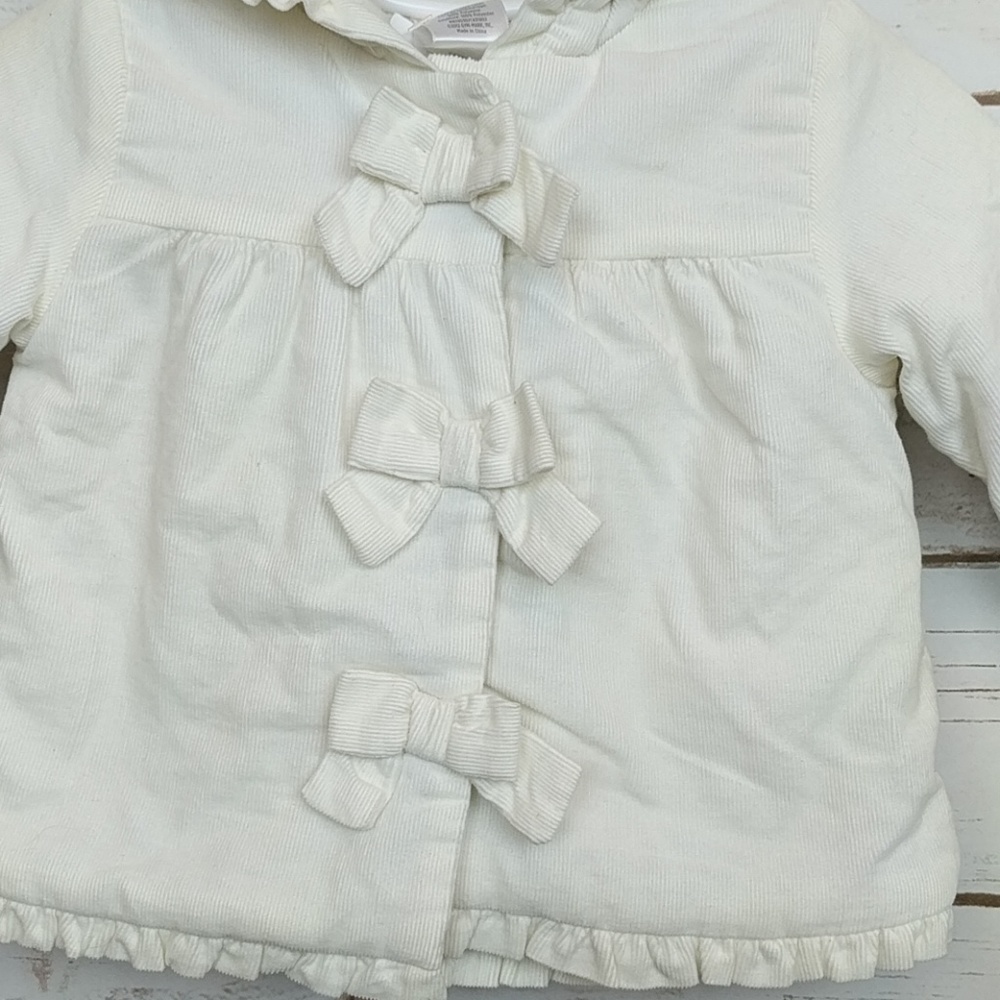 Gymboree White Coat with Ruffles and Bows - Picture 4 of 6